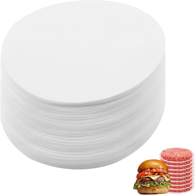 500 vellen hamburgerbakpapier - 12 cm - Oliebestendig hamburgerbakpapier - Bakpapier - Te gebruiken om hamburgers, rundvlees, koekjes, cakes, enz. van elkaar te scheiden - Kan ook gebruikt worden als folie voor cakevormen - Wit