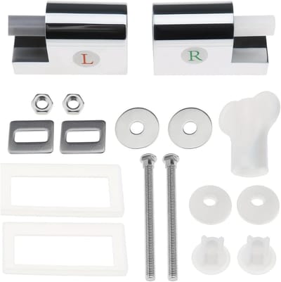 Toiletbril Scharnieren - Hinge Vervanging - Toilet Reparatie - Versterkte Duurzame Structuur - 6.8 x 3.9 cm - Kit