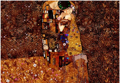 Fotobehangkoning - Behang - Vliesbehang - Fotobehang - Klimt inspiration - Image of Love - 150 x 105 cm
