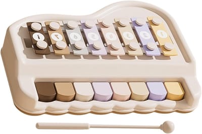 Kinder Xylofoon - Muziekspel Instrument - Muzikaal Leren - 2-in-1 Piano Xylofoon - 22 cm Breed - Meerkleurig