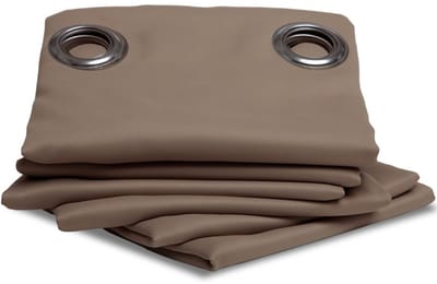 MOONDREAM ThermActiv® 2in1 Winter+Zomer Thermisch Gordijn | Anti-Koude en Anti-Warmte Isolatie | Verduisterend | Gepatenteerde Technologie | EU-fabricaat | Oogjes | Beige MC8220 | 140 x 350 (BxH) cm