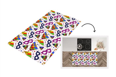 Keukenloper - Loper keuken - Carnaval - Patronen - Maskers - 120x60 cm - Keukenloper vinyl