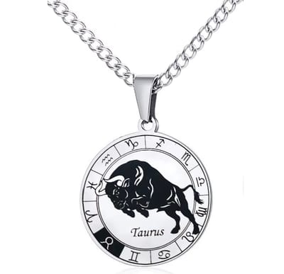Actie4you® - Sterrenbeeld Ketting – Ketting met Hanger – Horoscoop Ketting – Stalen Ketting – Roestvrijstaal - Stier