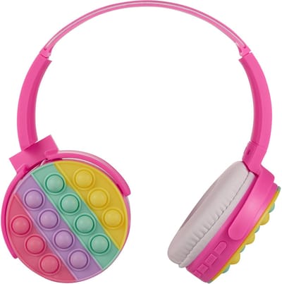 Volkano Koptelefoon kinderen - Hoofdtelefoon - Fidget Series - Koptelefoon Draadloos met Bluetooth - Kinder Koptelefoon - Verstelbaar - AUX in - Roze