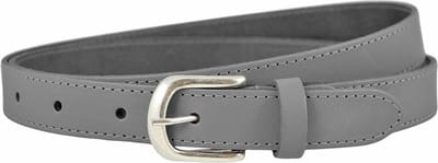 Landley Grijze Dames Riem Leer - Rondom Gestikt - Damesriem - Breedte 2,5 cm - Grijs - Lengte totaal 100 cm / Riemmaat 85