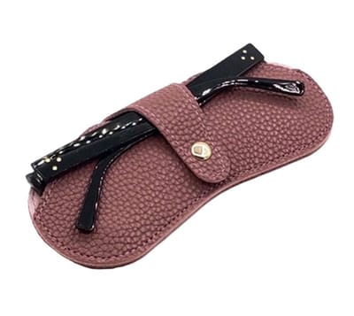 Brillenkoker I Bril Etui I Bril Hoesje i Zonnebrilhouder I Slide In I Universeel I Bruin