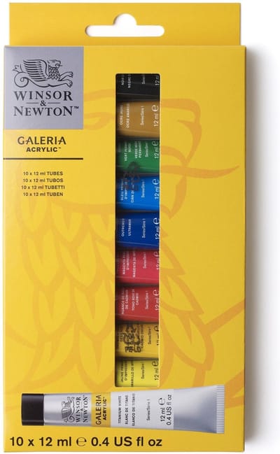 Winsor & Newton 2190605 Galeria Acrylverf Set – 10 × 12 ml – Acrylverf Starter Set voor Beginners & Kunstenaars