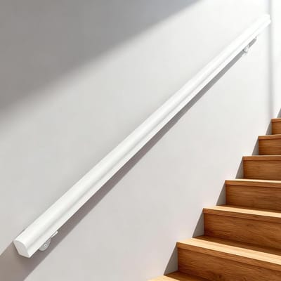 Houten Trapleuning - Steunreling Muur - Veilig Traplopen - Glad Afgewerkt Grenen - 50cm - C