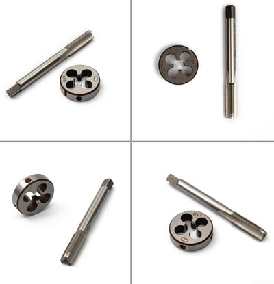 Dailygoods- Tap en Die Set 0.305-32 - Hoge Snelheid Staal - 3 Groef - Draad Taper - Handgereedschap - Duurzaam Materiaal - Draadsnijset