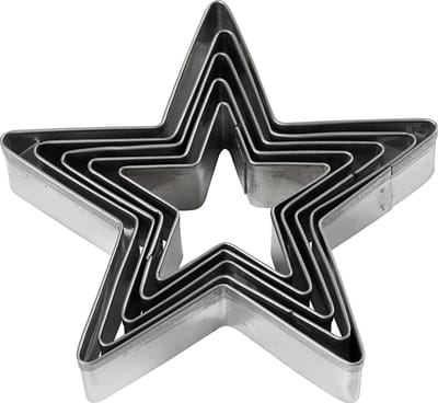 Uitsteekvormen, ster, afm 8 cm, 5 stuk/ 1 doos
