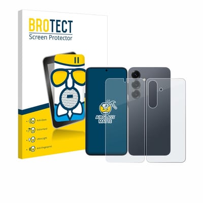 BROTECT - Screenprotector voor Samsung Galaxy S25 (Voor+Achter) - Folie Beschermfolie Beschermglas matte