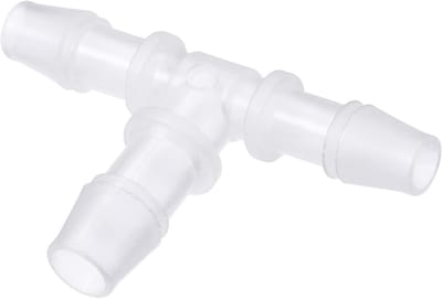 Hoge kwaliteit T-stuk slangfittingen 8 x 10 x 8 mm, kunststof koppelingen voor brandstof en water, transparant, 3-weg connectoren