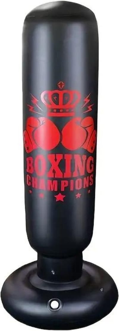 Nivard Bokszak - Bokspaal - Bokszak Ophangsysteem - Volwassenen - Kickboks Zak - Stootzak - Punching Bag - Boxzak - Sport - Opblaasbaar - Zwart