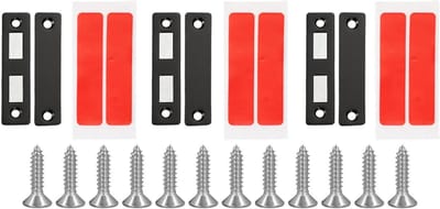 Magnetische Kastsluiting - Deurvanger Deurstopper - Kasten Beveiligen - Dubbel Magneetmechanisme - 6.7 x 1.6 cm - Zilver