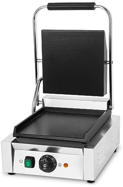Professionele Contactgrill met Gietijzeren Grillplaten - 1800 W Multigrill voor Vlees, Groenten en Sandwiches