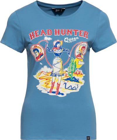 Queen Kerosin Basic T-shirt voor dames „Head Hunter“ QKU41011