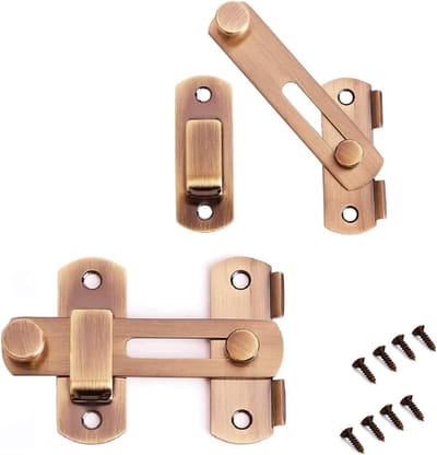 2 Stuks RVS Flip Latch Beugels voor Deuren en Vensters, Veiligheidslock voor Meubels en Badkamers, Inclusief Schroeven
