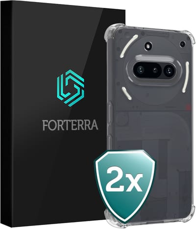 Hoesje 2 Stuks - Geschikt voor Nothing Phone (3a) - Sterk & Shockproof - Back Cover - Siliconen Case - Telefoon Hoes Shock Proof - Transparant