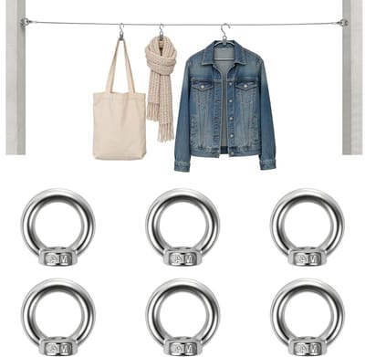 Ringmoeren M4 van 304 RVS - Set van 6 voor Bloempotten, Decoraties en Meubelondersteuning
