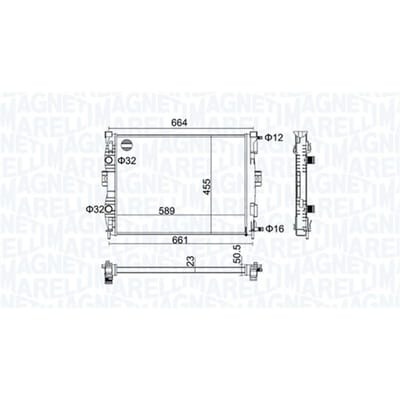 Radiator MAGNETI MARELLI 350213160600
