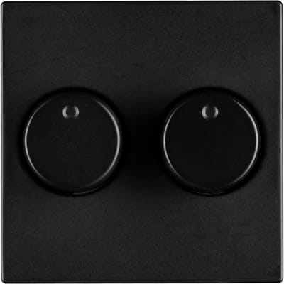 EMhub centraalplaat dimmerknop duo - Neo55/Vivo55 mat zwart (4090033)