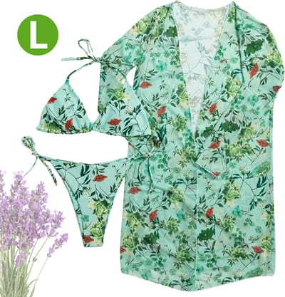 Livano Bikini Dames - Meisjes Bikini - Badpak - Push Up - Vrouwen Badkleding - Zwemmen - Sexy Set - Top & Broekje - Smaragd Groen - Maat L
