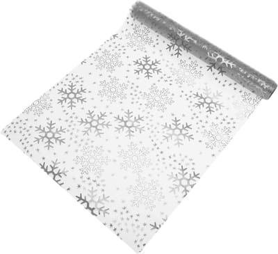 Dailygoods- Tafelkleed Sneeuwvlokkenpatroon - Polyester - 275 x 28 cm - Tafeldecoratie - Bruiloften/Verjaardagen - Duurzaam materiaal - Tafelbedekking