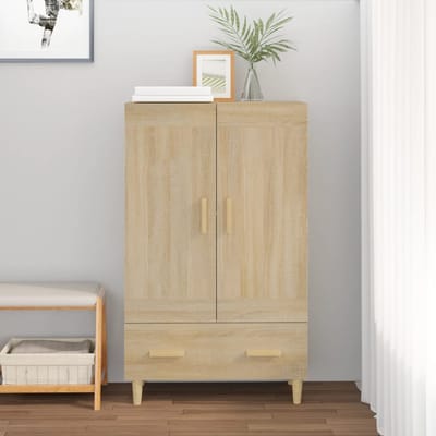 vidaXL - Hoge - kast - 70x31x115 - cm - bewerkt - hout - sonoma - eikenkleurig