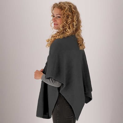 Morethansocks - Poncho dames - Gebreid - One Size - poncho dames omslagdoek - omslagdoek dames sjaal - gebreide poncho