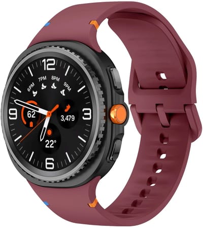 Strap-it Siliconen bandje met gespsluiting geschikt voor Samsung Galaxy Watch 9 (40/44mm) / Watch 8 (40/44mm) / 8 Classic (46mm) - wijnrood
