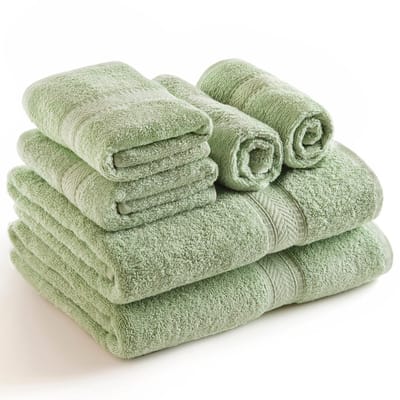 Unyqoos® Luxueuze Handdoekenset van 6 Stuks voor Uw Badkamerervaring - 100% Katoen, Super Absorberend