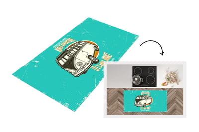 Keukenloper - Loper keuken - Vintage - Oldtimer - Auto - 120x60 cm - Keukenloper vinyl