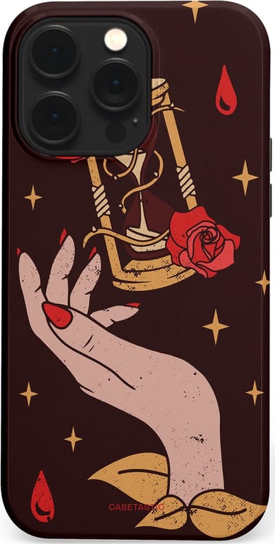Casetastic Hoesje Geschikt voor Apple iPhone 14 Pro Max Magsafe - Stijlvolle Beschermende Duo-layer Case - Magische Hand Roos