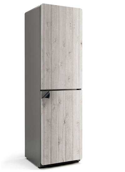 Wallfluent Magnetische Koelkastmat - Houtstructuur met nerf Koelkast Magneet Sticker - 60 cm x 205 cm - Beige Magnetische Koelkastmat - Koelkast Magneet Decoratie - Magneet Poster Voor Koelkast - Stijlvolle Koelkastfolie