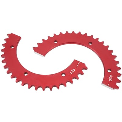 Universeel Gesplitst Tandwiel 420 Ketting 42 Tanden Aluminiumlegering Achterste Gesplitst Tandwiel voor Predator Minibike Go-kart red