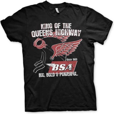 BSA Heren Tshirt -S- King Of The Queens Highway Zwart