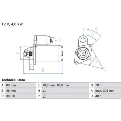 Starter BOSCH 0 986 025 790