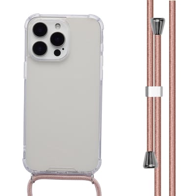 imoshion Hoesje - Geschikt voor Apple iPhone 15 Pro Max - Backcover met koord - Rosé Goud