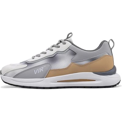Chaussures pour hommes Tendance Ins Chaussures de sport Papa Polyvalentes Décontractées Été Maille Respirante Chaussures de sport pour hommes Semelle épaisse Chaussures rehaussantes 41 gray