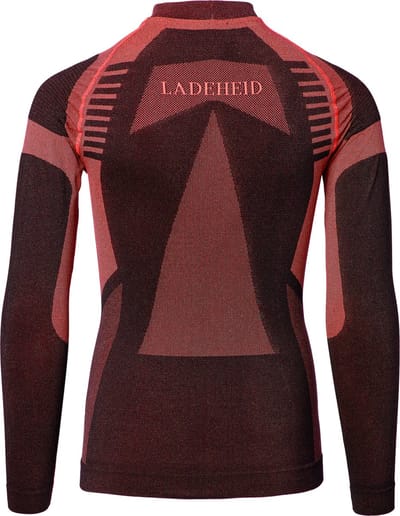 Ladeheid Kinderen Thermoshirt - Thermo ondergoed – Jongen - Meisje - Thermokleding - Longsleeve – LA-SS-Thermo-Shirt-Men - Zwart/Rood - 134-140