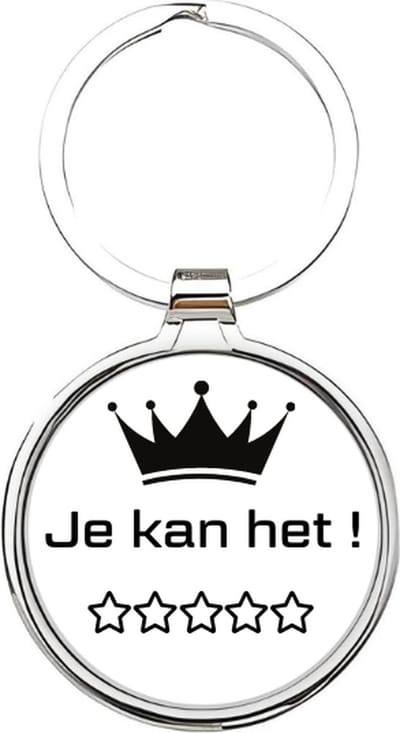 Akyol - Sleutelhanger - supporten - degene die je een steuntje in de rug wilt geven - je kan het! - you can do it - steunen - 2,5 x 2,5 CM
