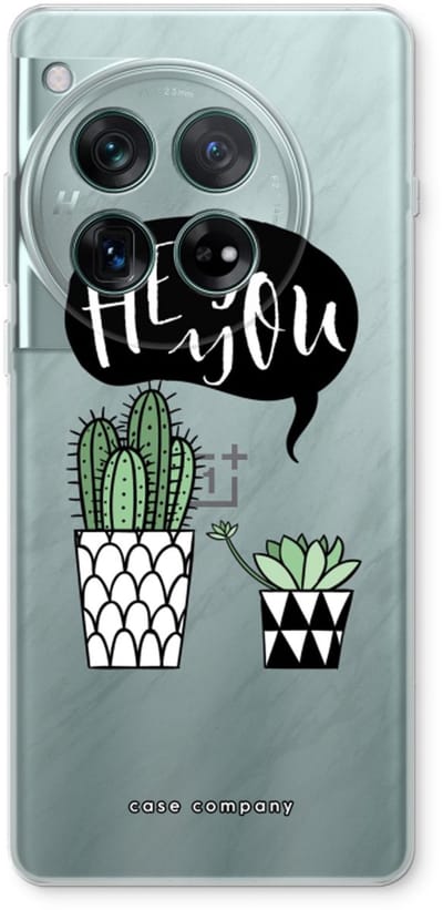 Case Company® - Hoesje geschikt voor OnePlus 12r hoesje - Hey you cactus - Soft Cover Telefoonhoesje - Bescherming aan alle Kanten en Schermrand