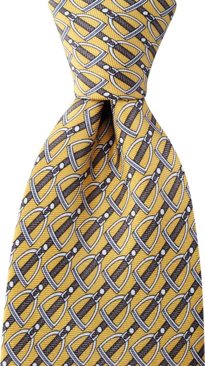 We Love Ties - Stropdassen - Stropdas Mr. Ed - geel / grijs