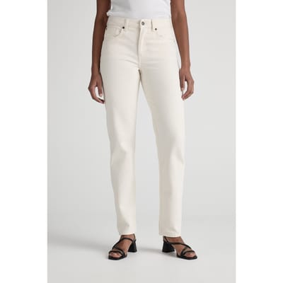 Mud Jeans Go Mid Straight Natural Maat: W31L30 | Straight Broeken Outlet | Dames | Wit