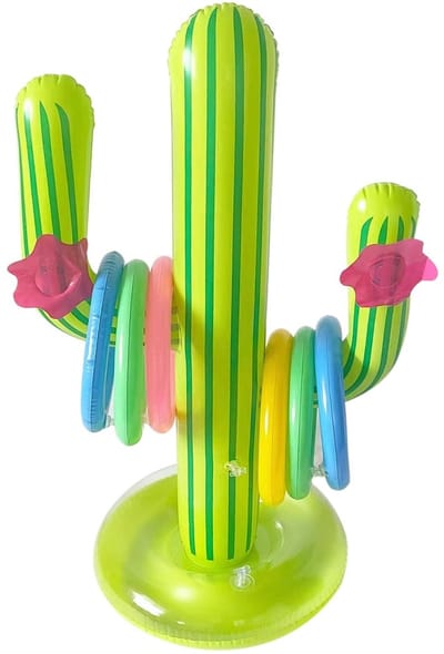 Solidchoice- Opblaasbaar Cactusspeelgoed 63 cm - Zwemhulpen - Tuinbaraccessoires - Zwembadfeestdecoraties - 6 Klemmen - PVC Materiaal - Zwembadspeelgoed