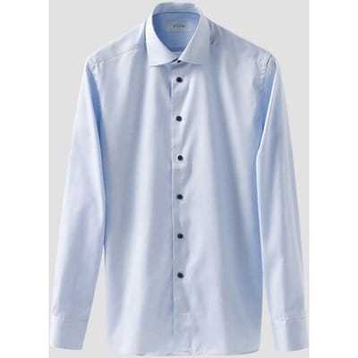Eton Overhemd Luxury Signature Twill Cutaway Collar Licht Blauw / male