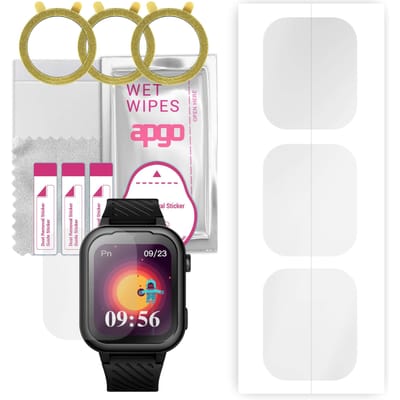 3x apgo Hydrogel Screen Protector voor Garett Kids Essa 4G, Hydrogel Film, met positioneringslaag eenvoudige installatie