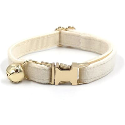 Fluwelen Kattenhalsband Gepersonaliseerde Tag Kitten Halsbanden Ketting Bel Strikje Kleine Halsband