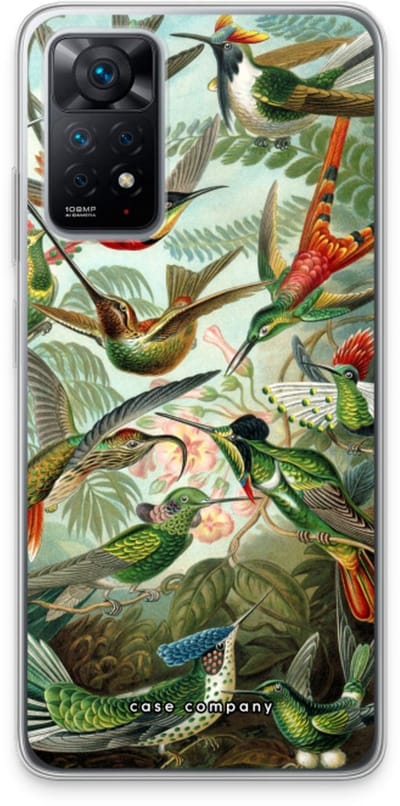 Case Company® - Hoesje geschikt voor Xiaomi Redmi Note 11 Pro hoesje - Haeckel Trochilidae - Soft Cover Telefoonhoesje - Bescherming aan alle Kanten en Schermrand