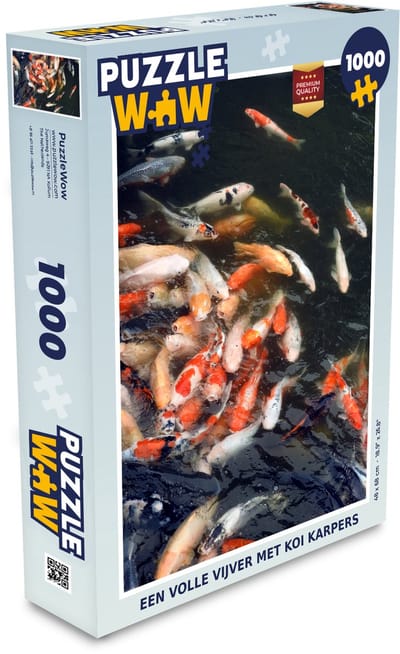 Puzzel Een volle vijver met koi karpers - Legpuzzel - Puzzel 1000 stukjes volwassenen